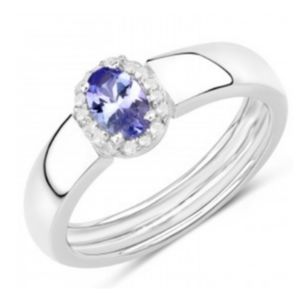 Tanzanite and Zircon Ring